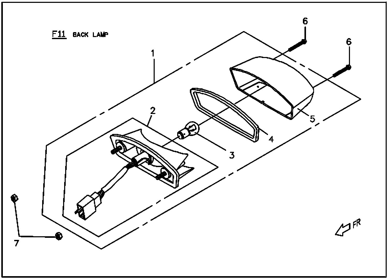 Rattler 110 Back Lamp